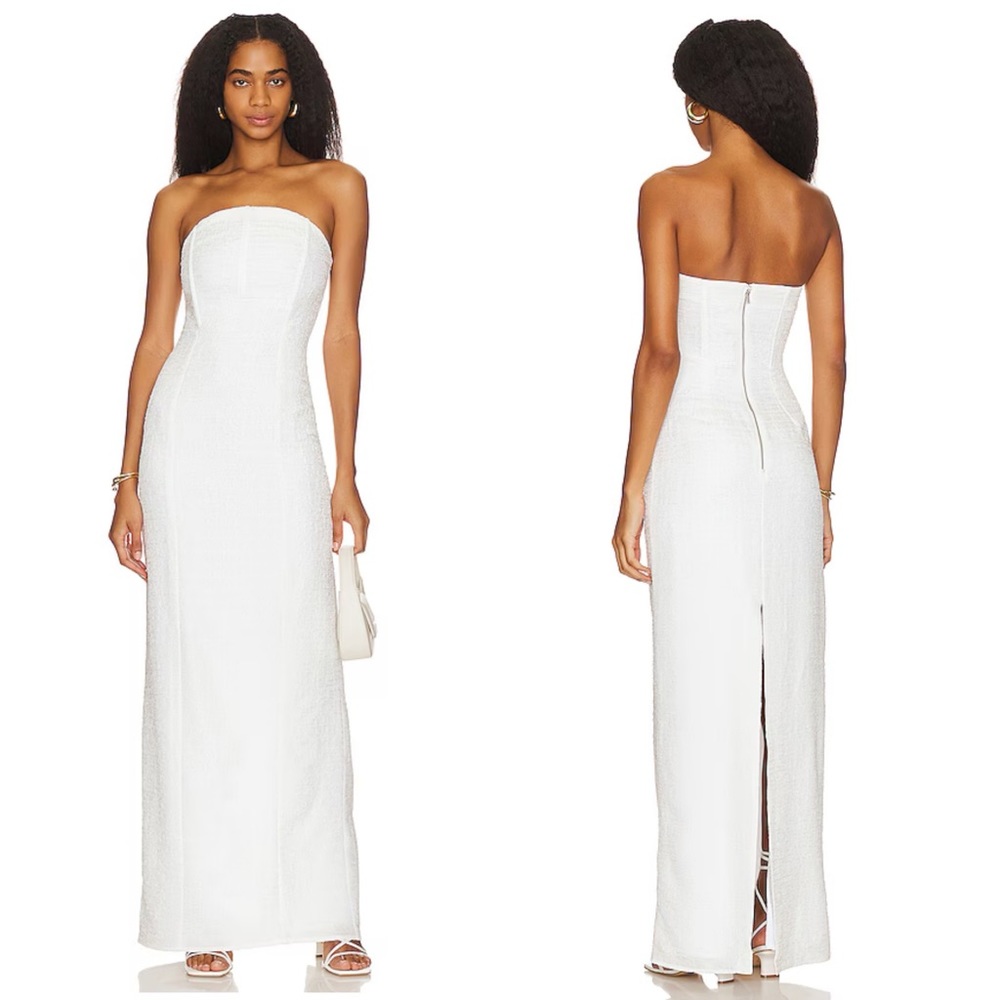 LPA | NWT! Rita Column Textured Maxi Dress in Coconut Milk Size: Small